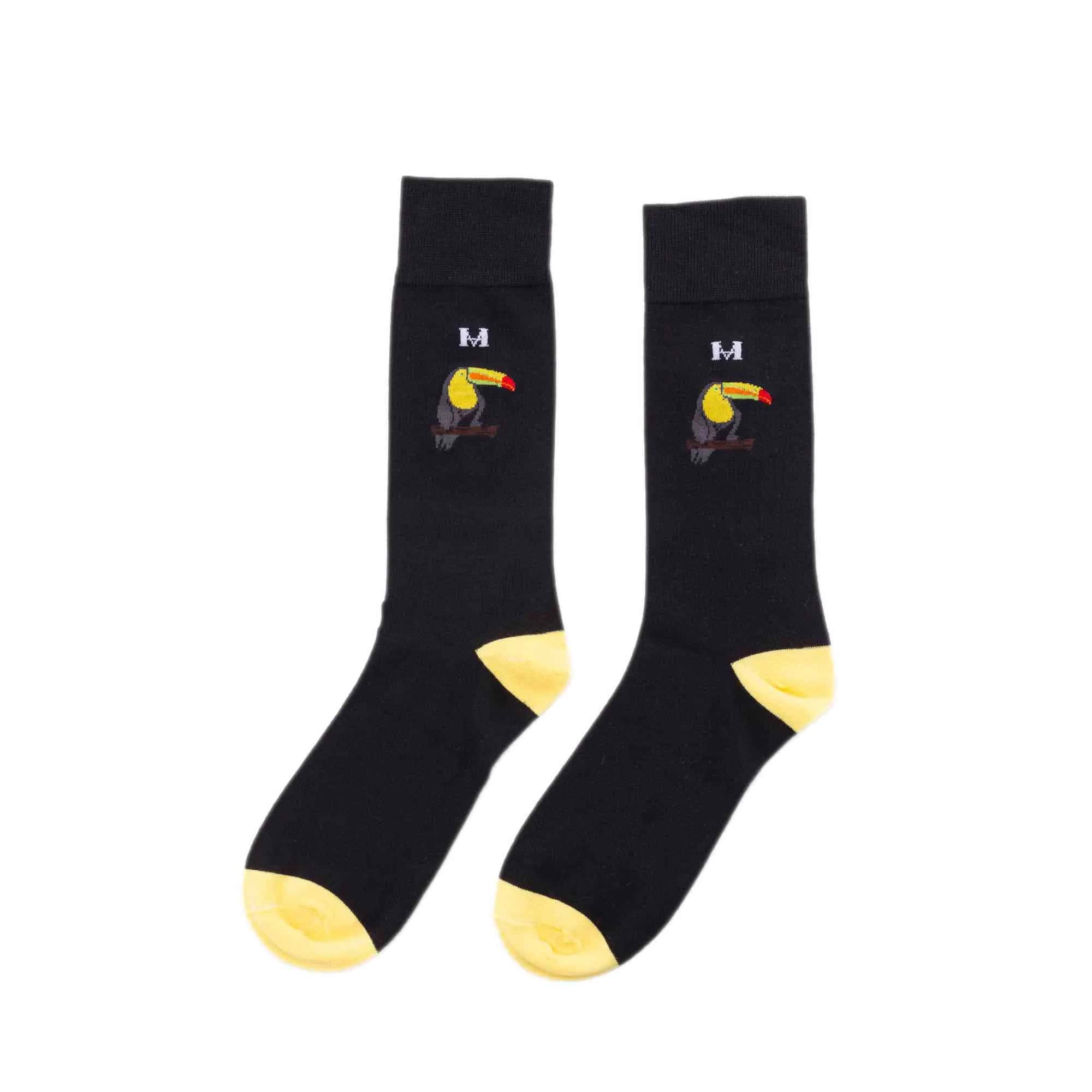 Medias maya extrafina tucan negro largas MH Socks