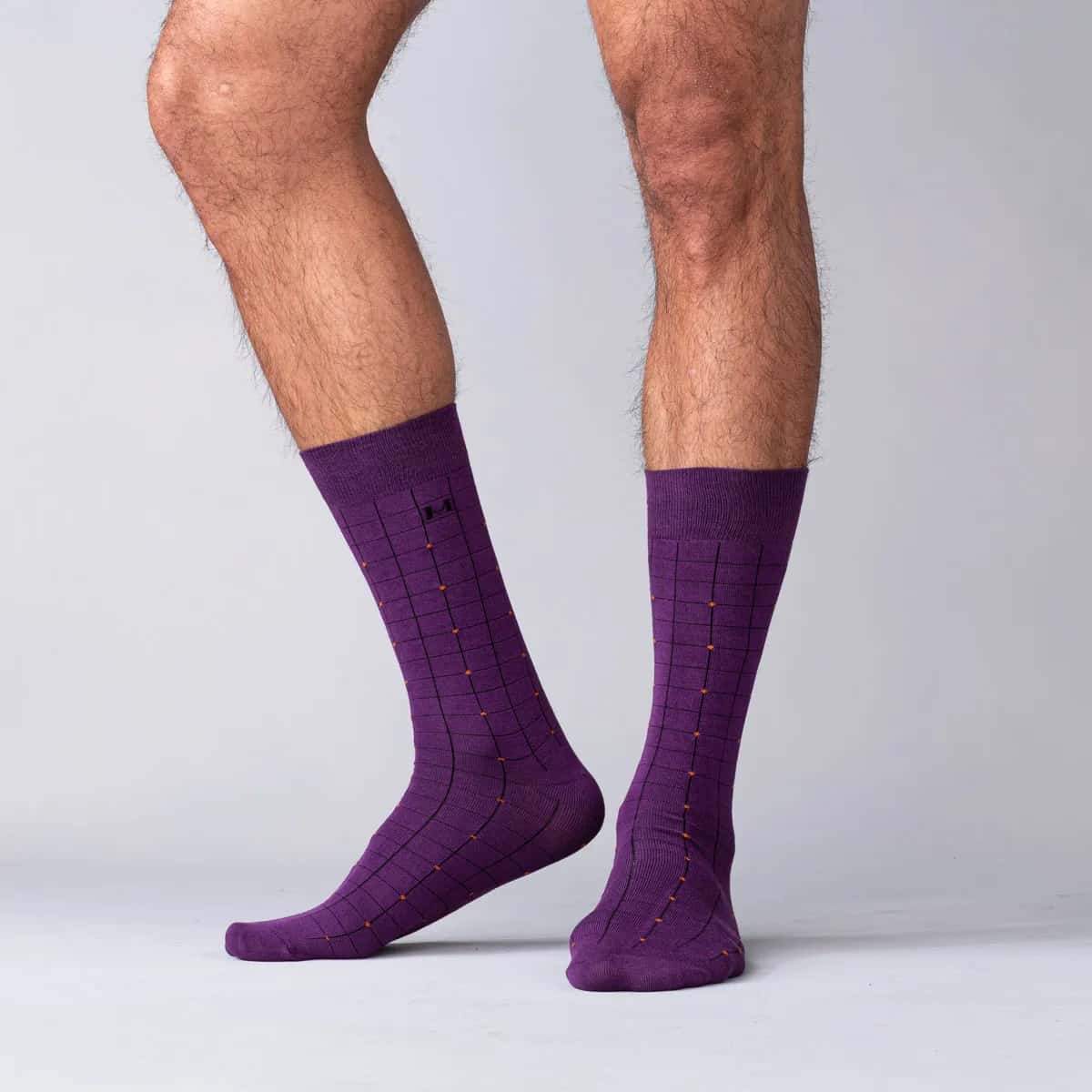 Medias Mosaico Extrafina Purpura MH Socks