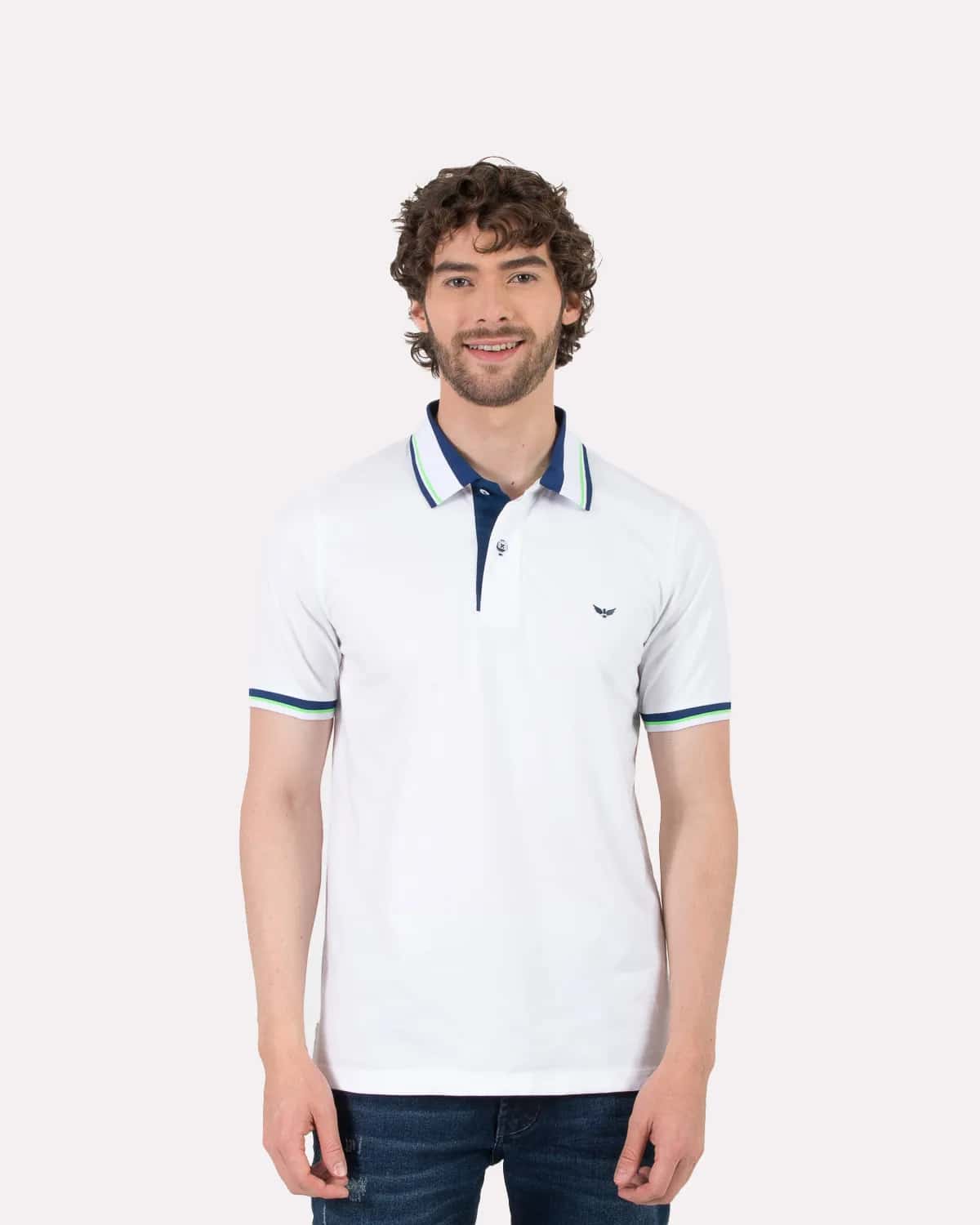 Polo blanca para hombre