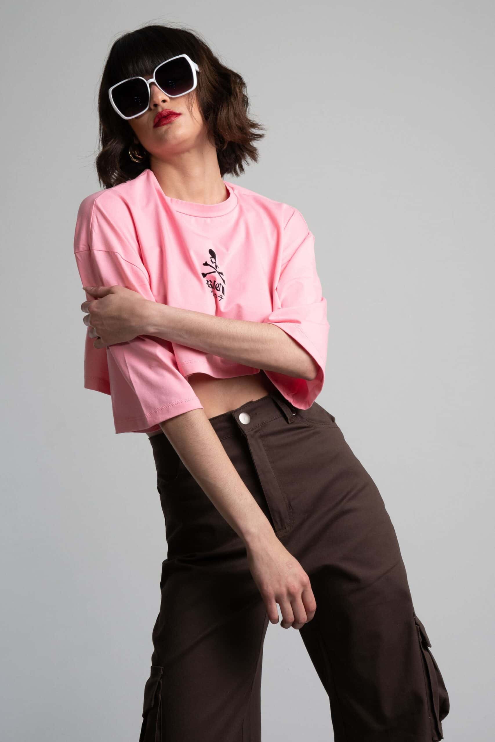 Camiseta Crop Rich Rosada - miniatura 7