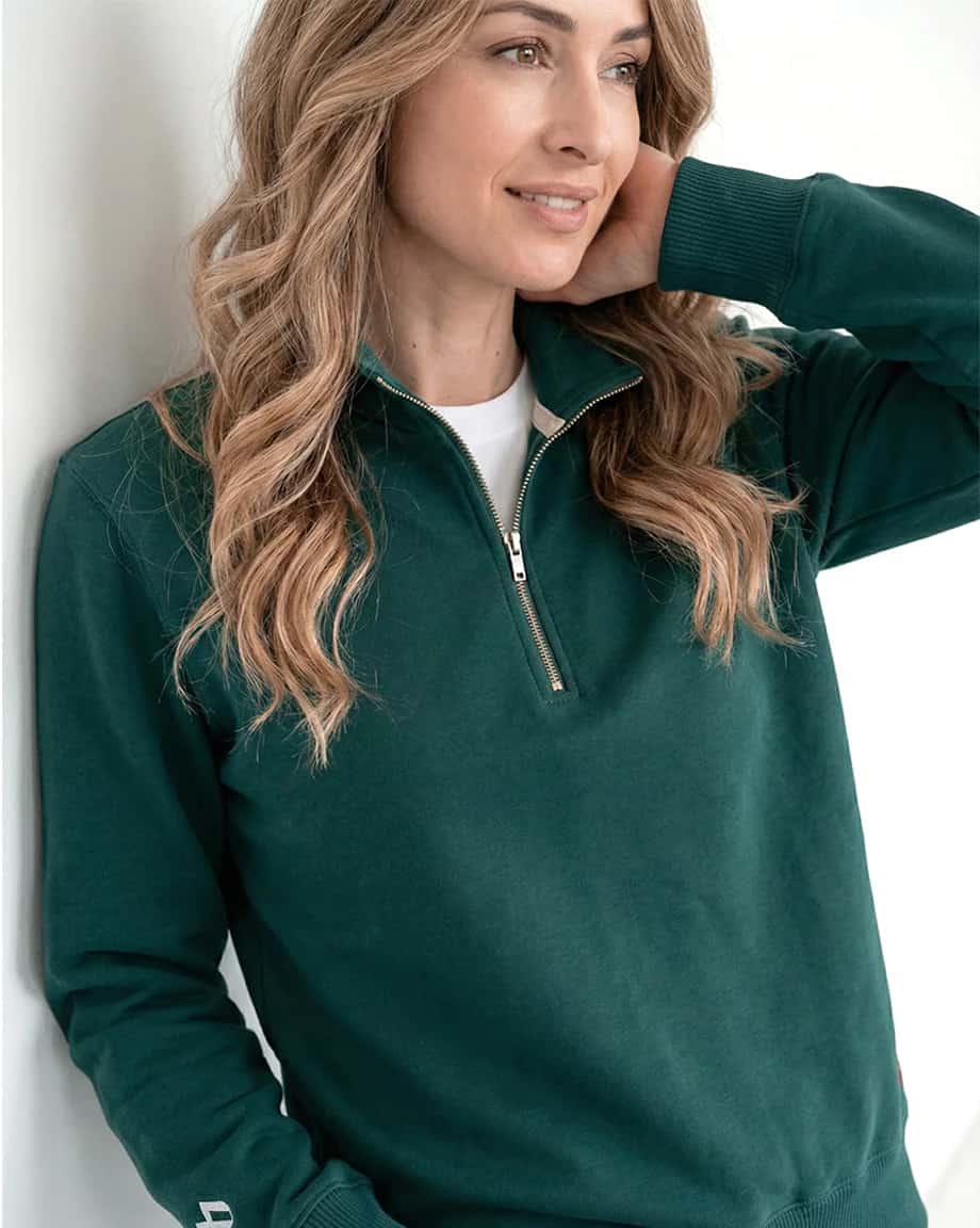 Buzo Cuello alto Mujer Verde Hoja - miniatura 2