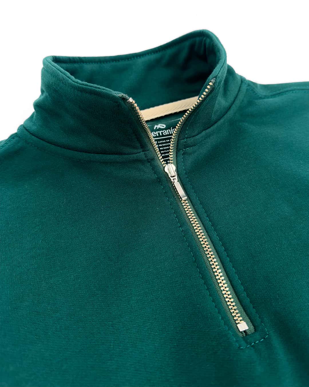 Buzo Cuello alto Mujer Verde Hoja - miniatura 3
