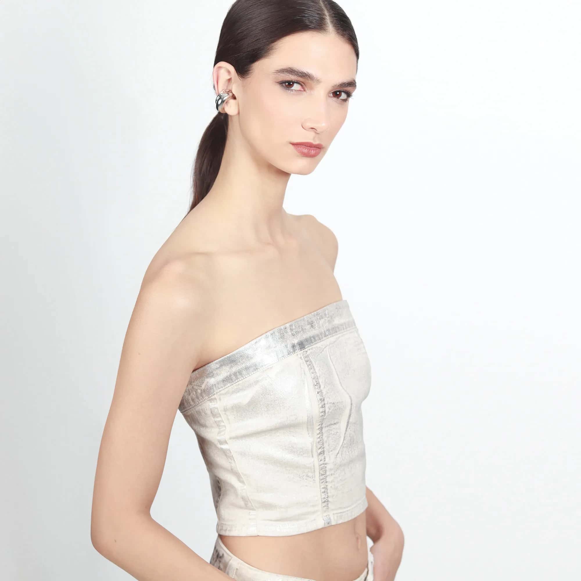 Blusa Cuello Strap Manga Sisa