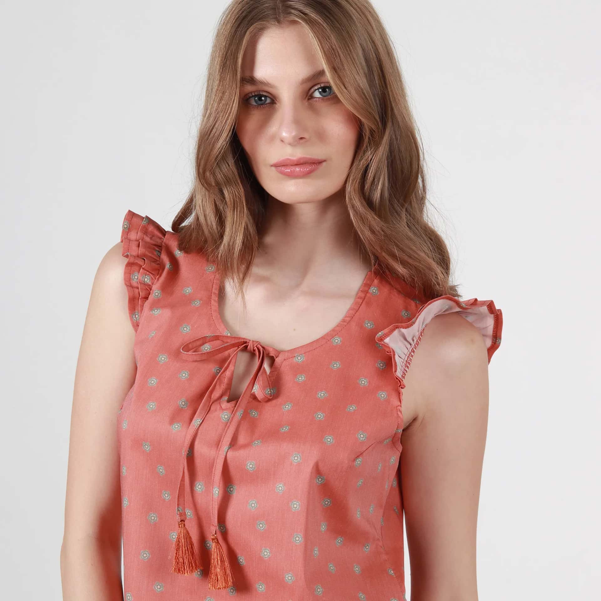 Blusa Cuello Redondo Manga Sisa Bolero