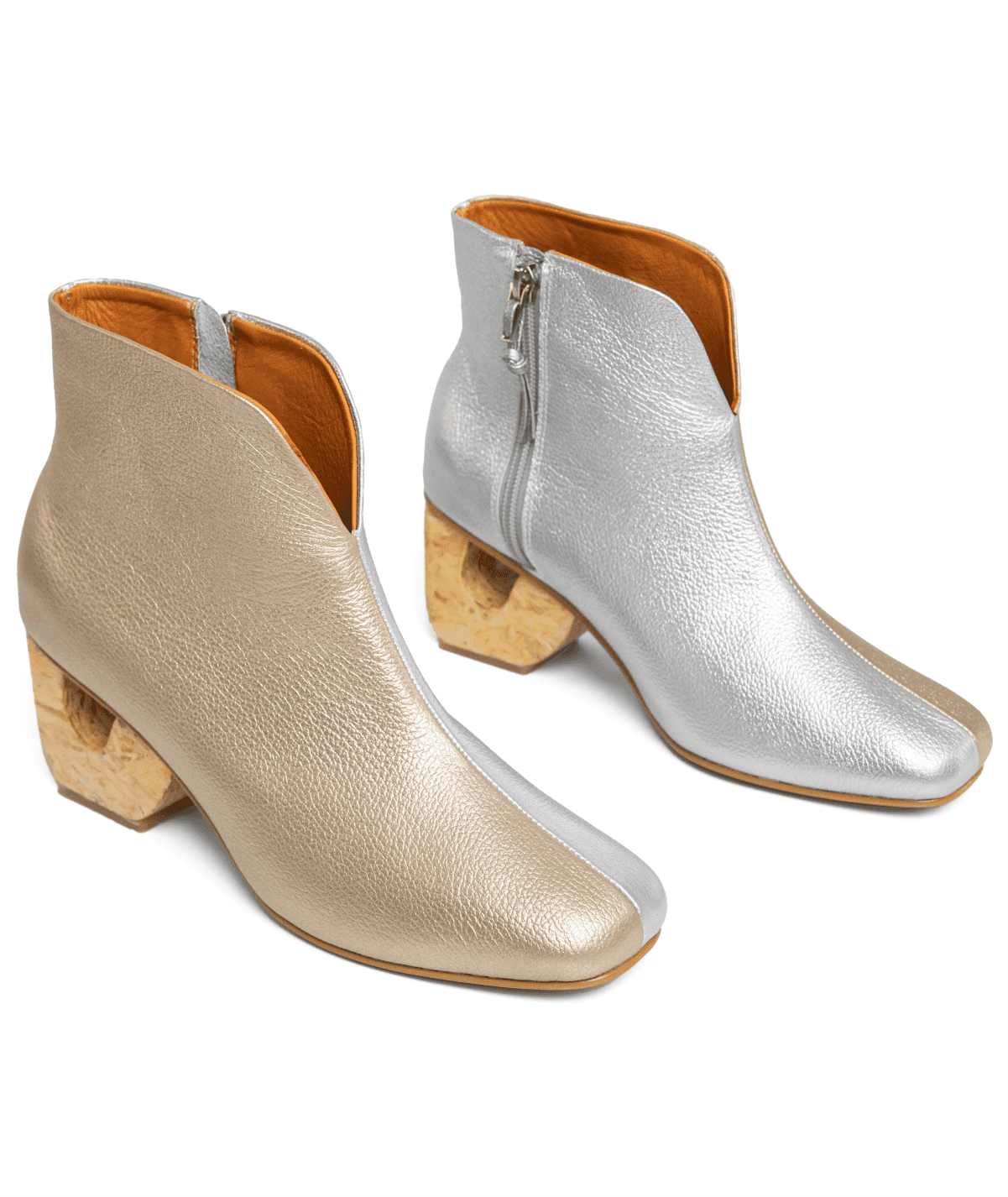 botas barbra bitono elaboradas en cuero genuino