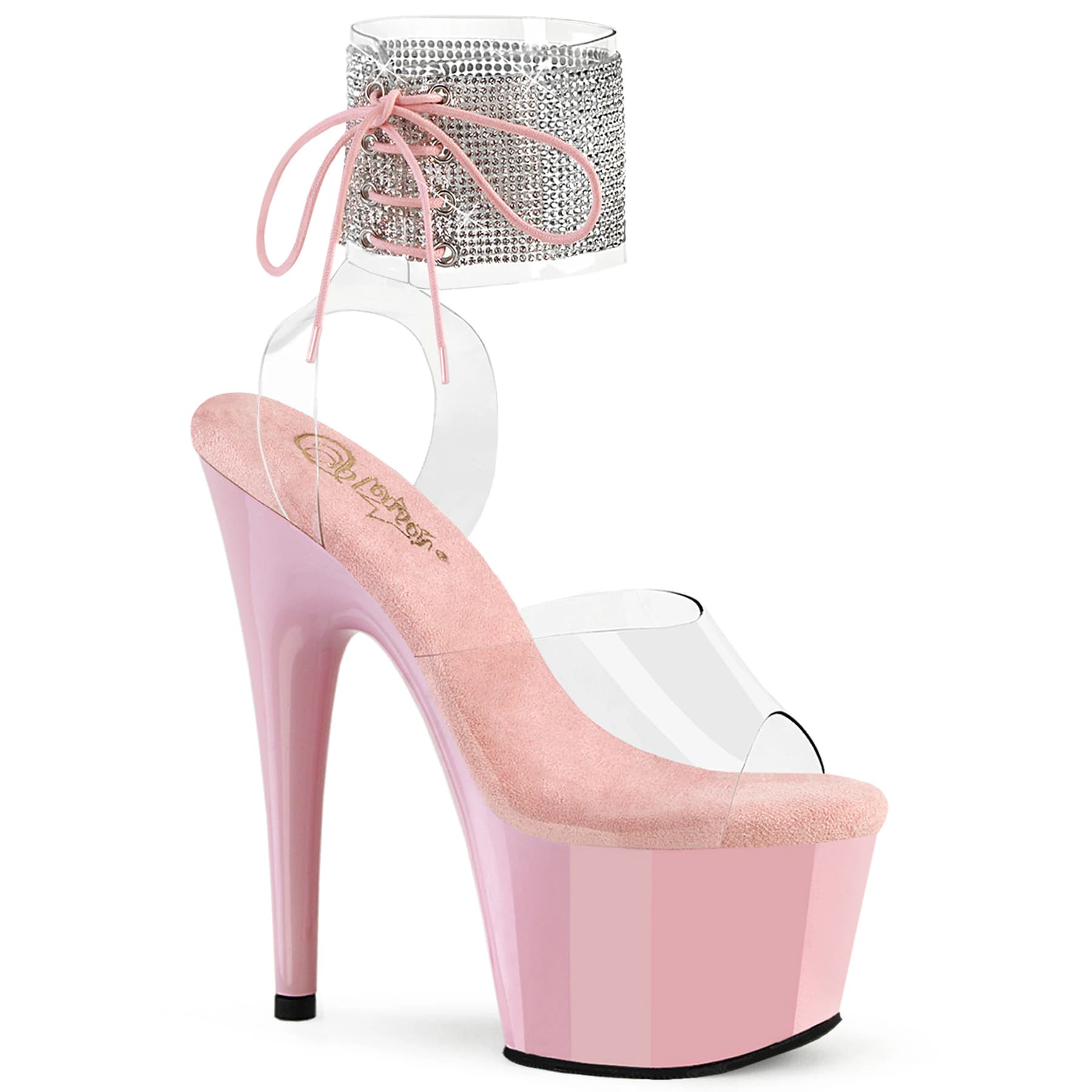 Sandalias Plataforma Rosa con Pedrería