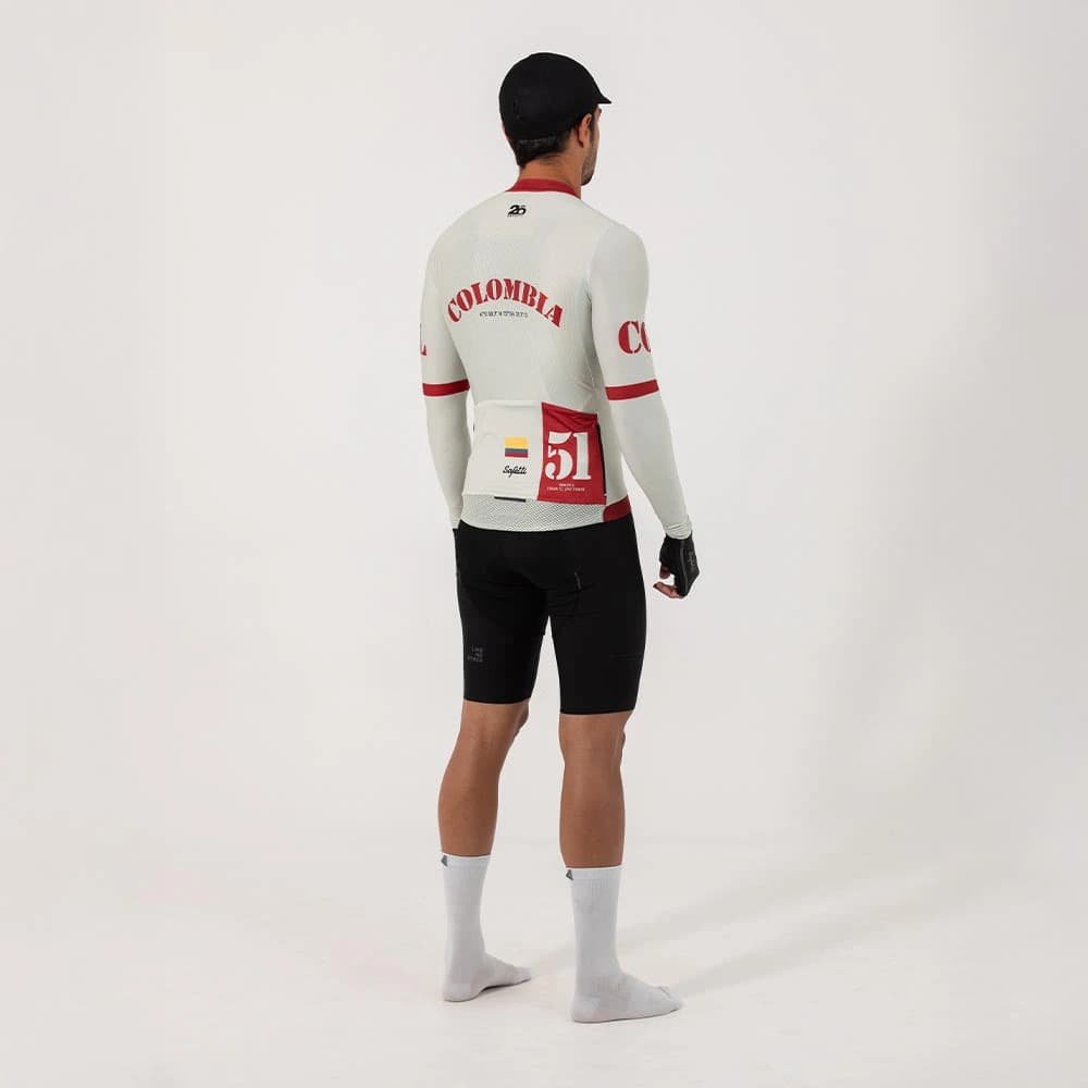 CAMISA CICLISMO MANGA LARGA COLOMBIA 51 PARA HOMBRE - imagen 2