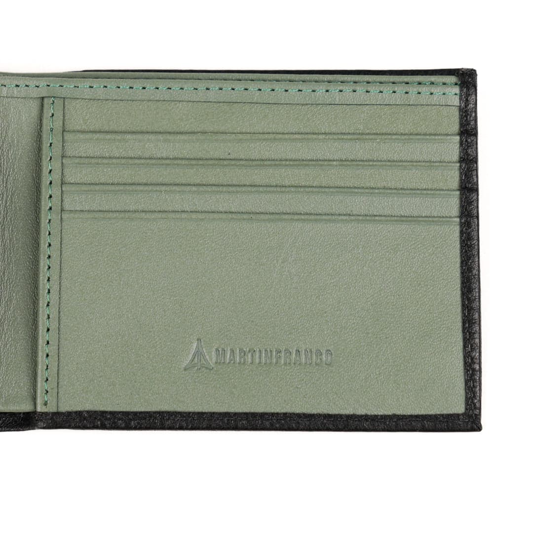 BILLETERA HOMBRE CAS NEGRO X VERDE - imagen 3