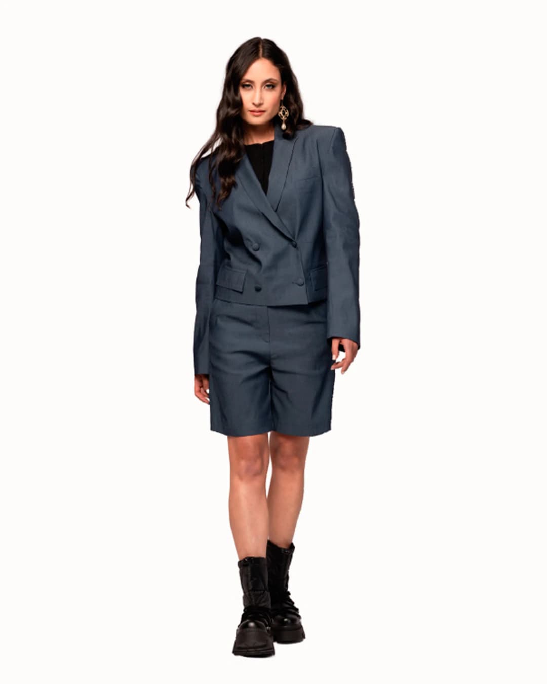 Blazer cruzado en denim
