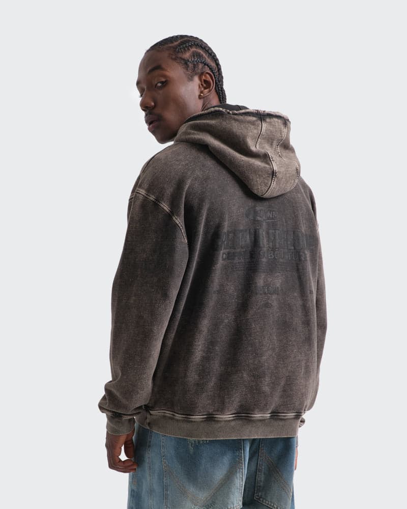 Hoodie Gris Oversize Heavy Cotton - imagen 1