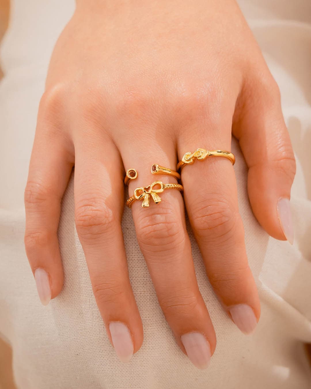 Set X3 Anillos Infinito Cristal - imagen 1