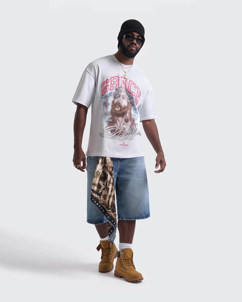 Camiseta Blanca Oversize Street Saint - imagen 6