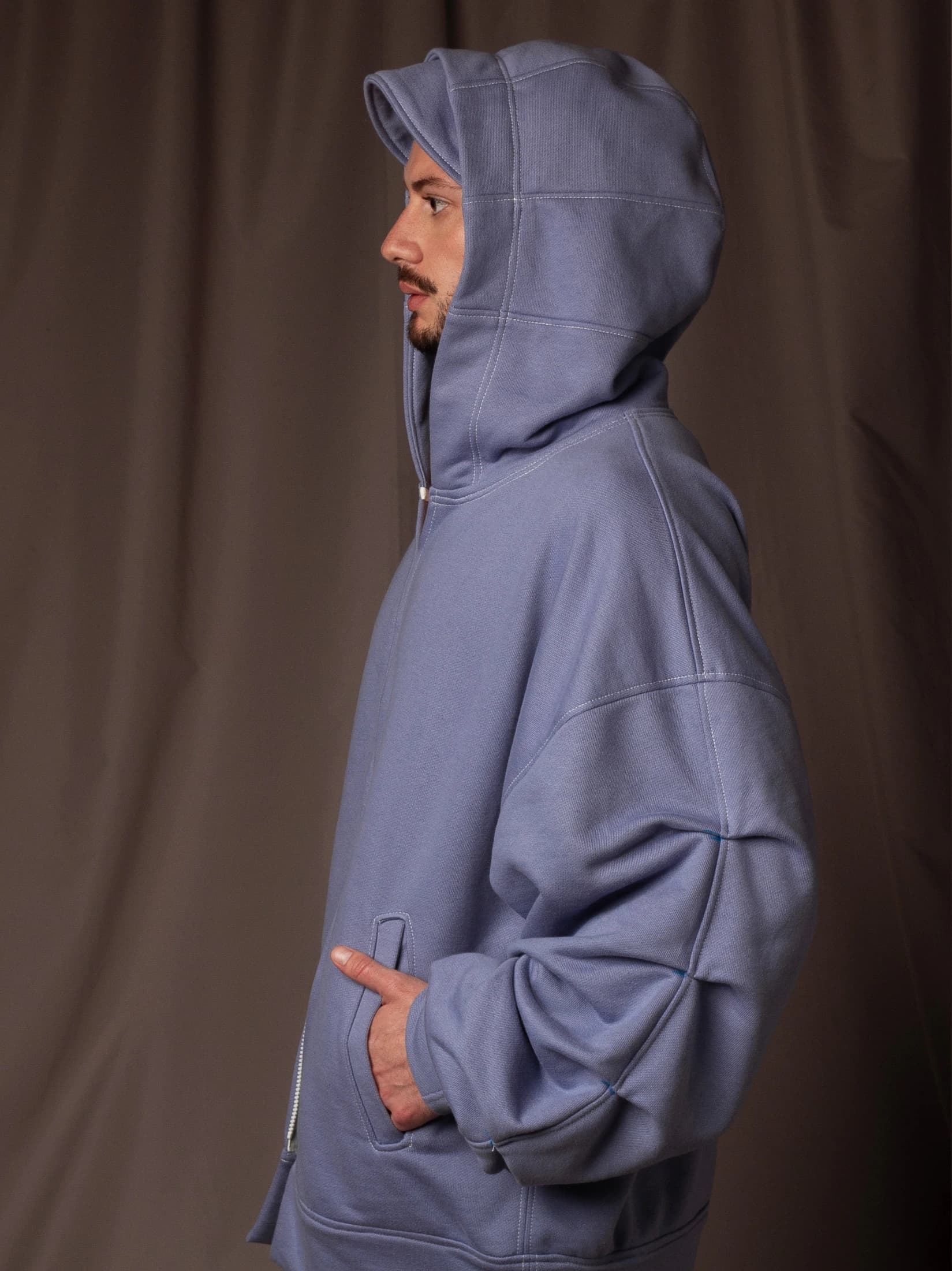 Buso Azul en Algodón Perchado - imagen 4
