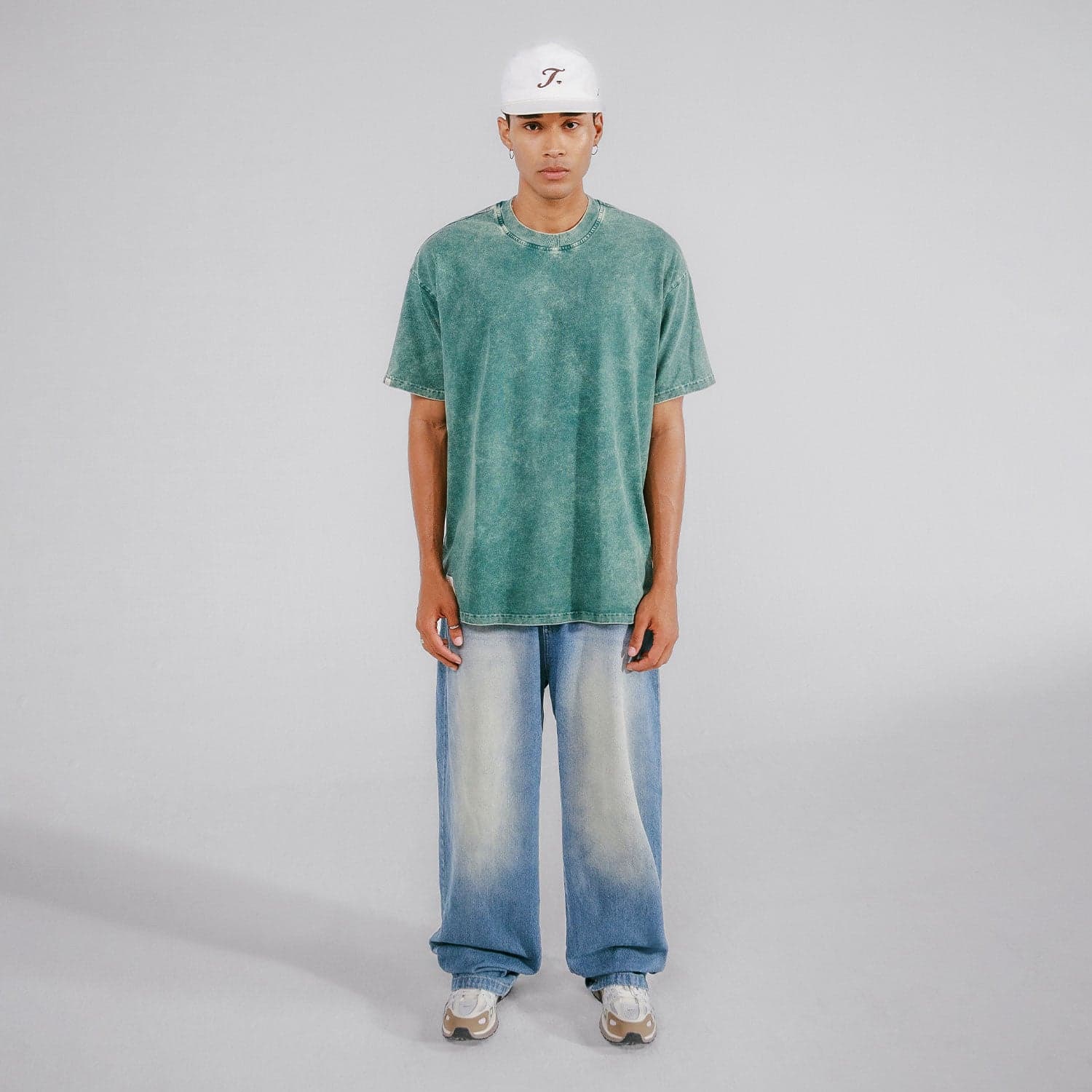 Oversized Washed T- Shirt - Pine Green - imagen 6