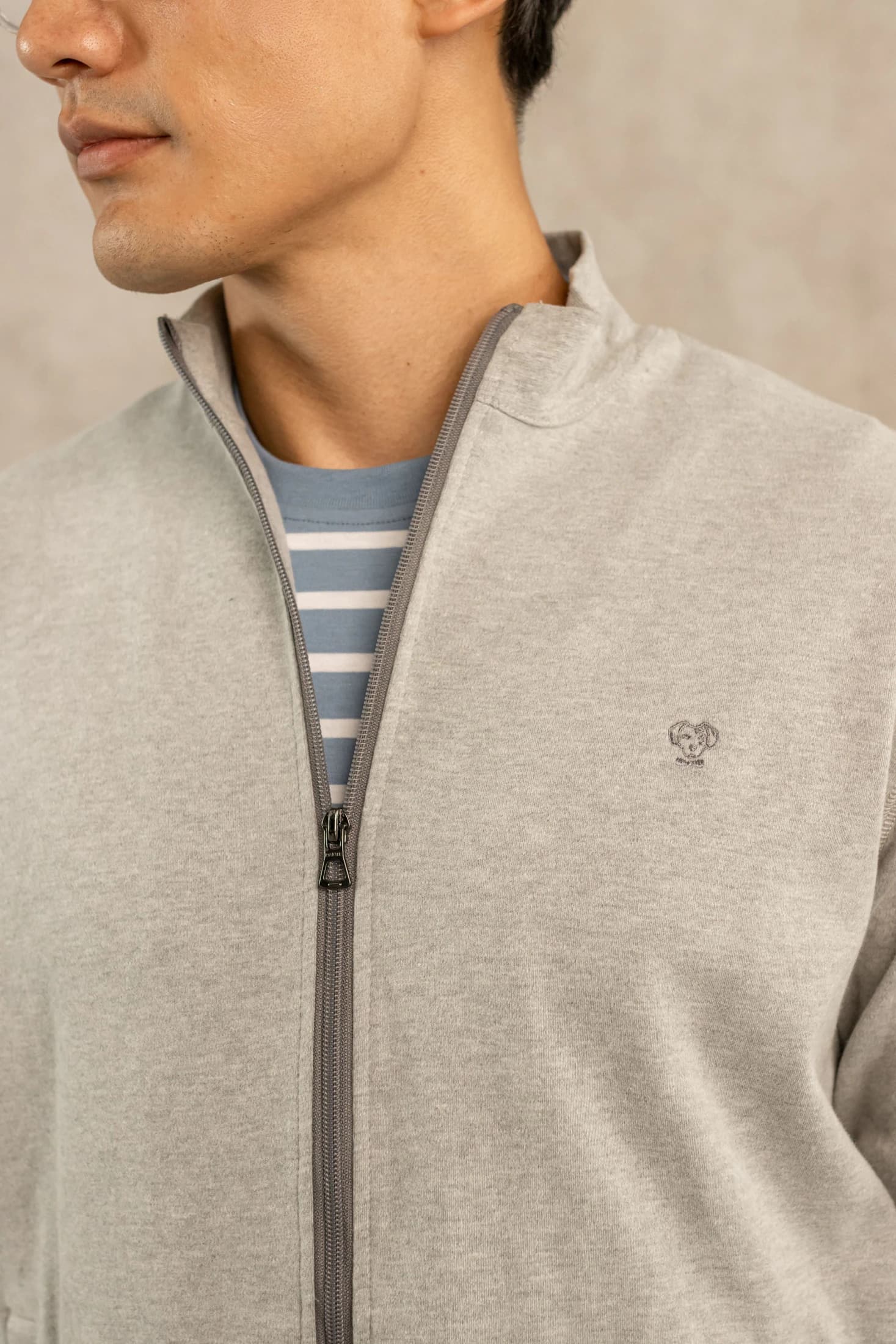 Full-Zip Antimanchas Gris Jaspe - imagen 3