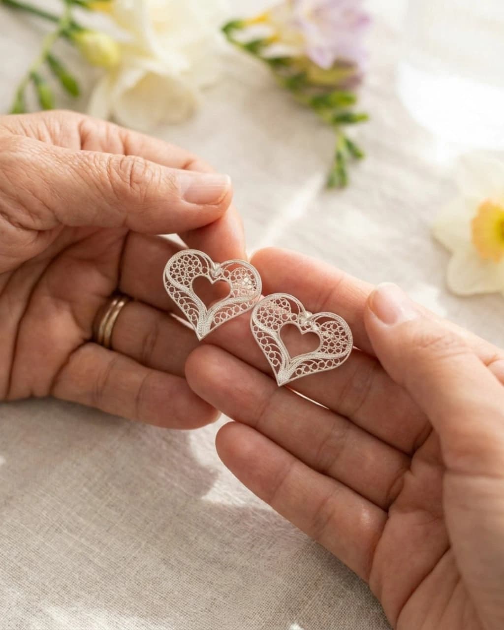 Topo Corazòn en plata filigrana. Colección Heredar - imagen 1