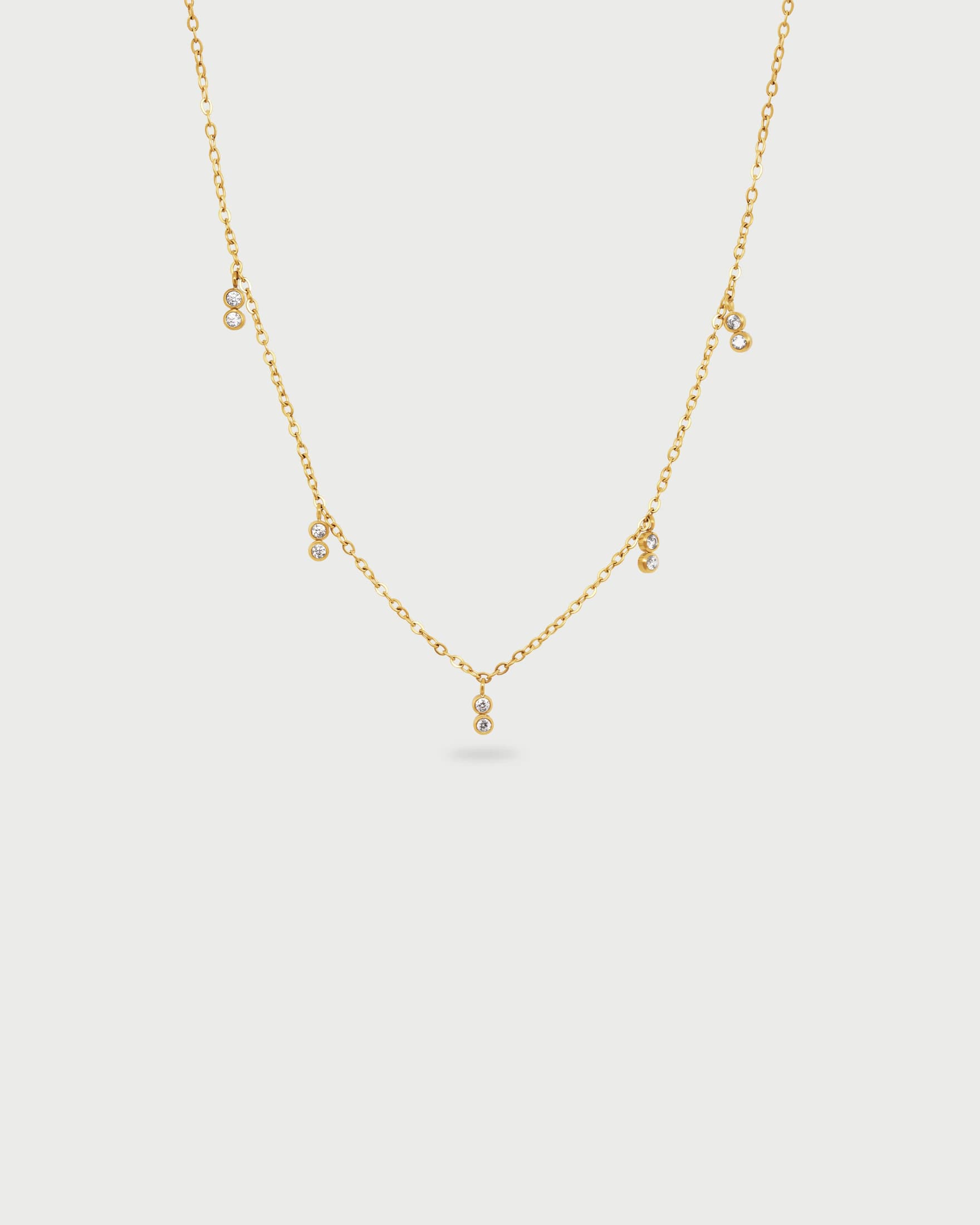 Collar Dijes 2 Cristales - imagen 3