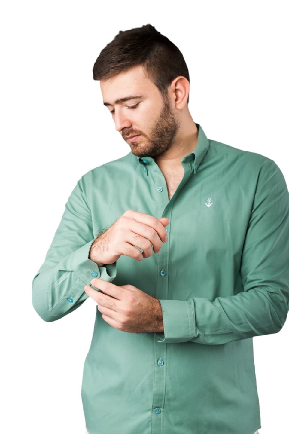 Camisa Oxford Verde Oliva - imagen 4