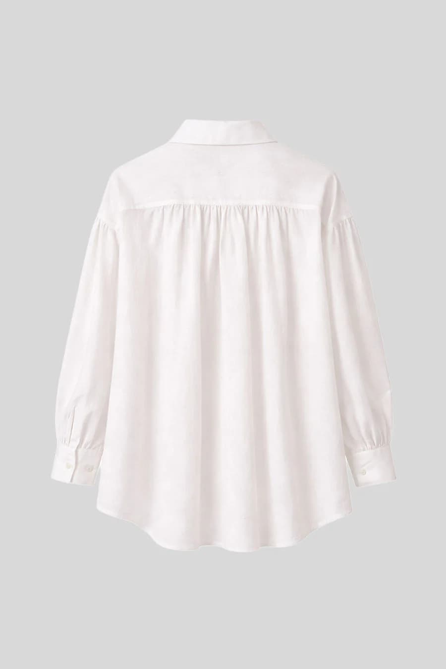 Women's shirt linen romy white - imagen 4