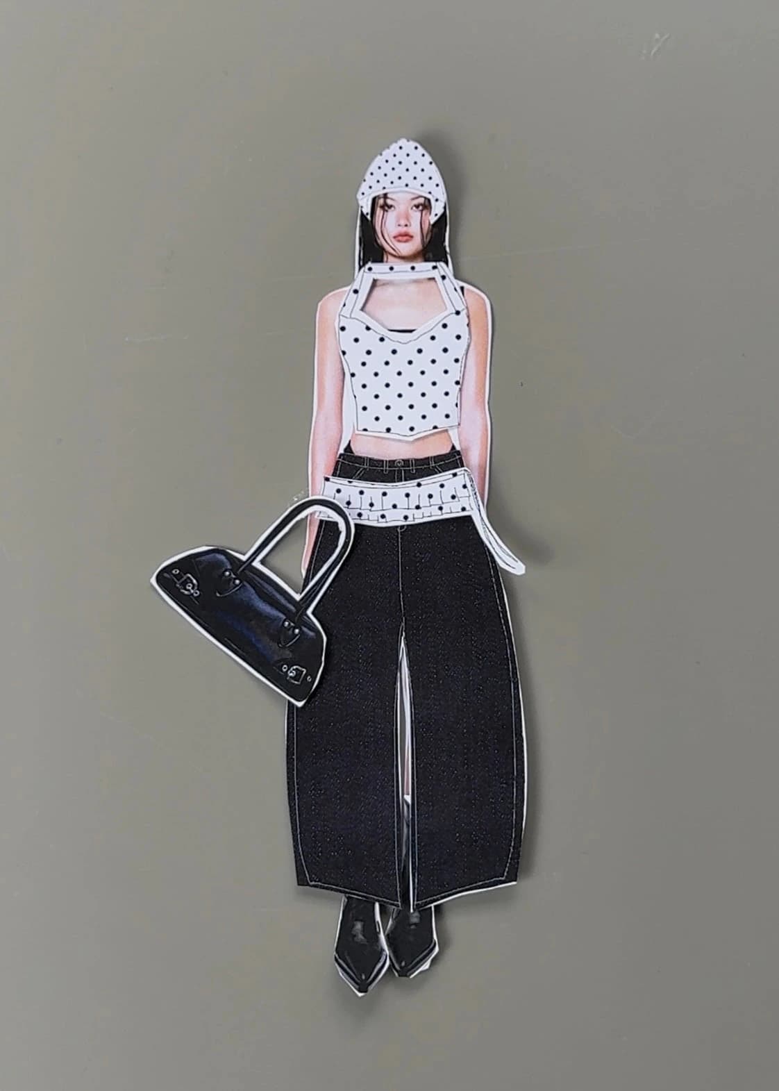 CINTURON FALDA POLKA DOTS BLANCA - imagen 4
