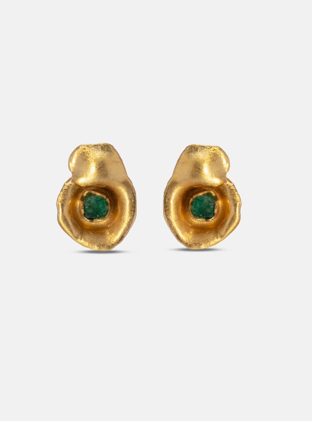 Aretes Fiba Esmeralda Pequeño - imagen 1