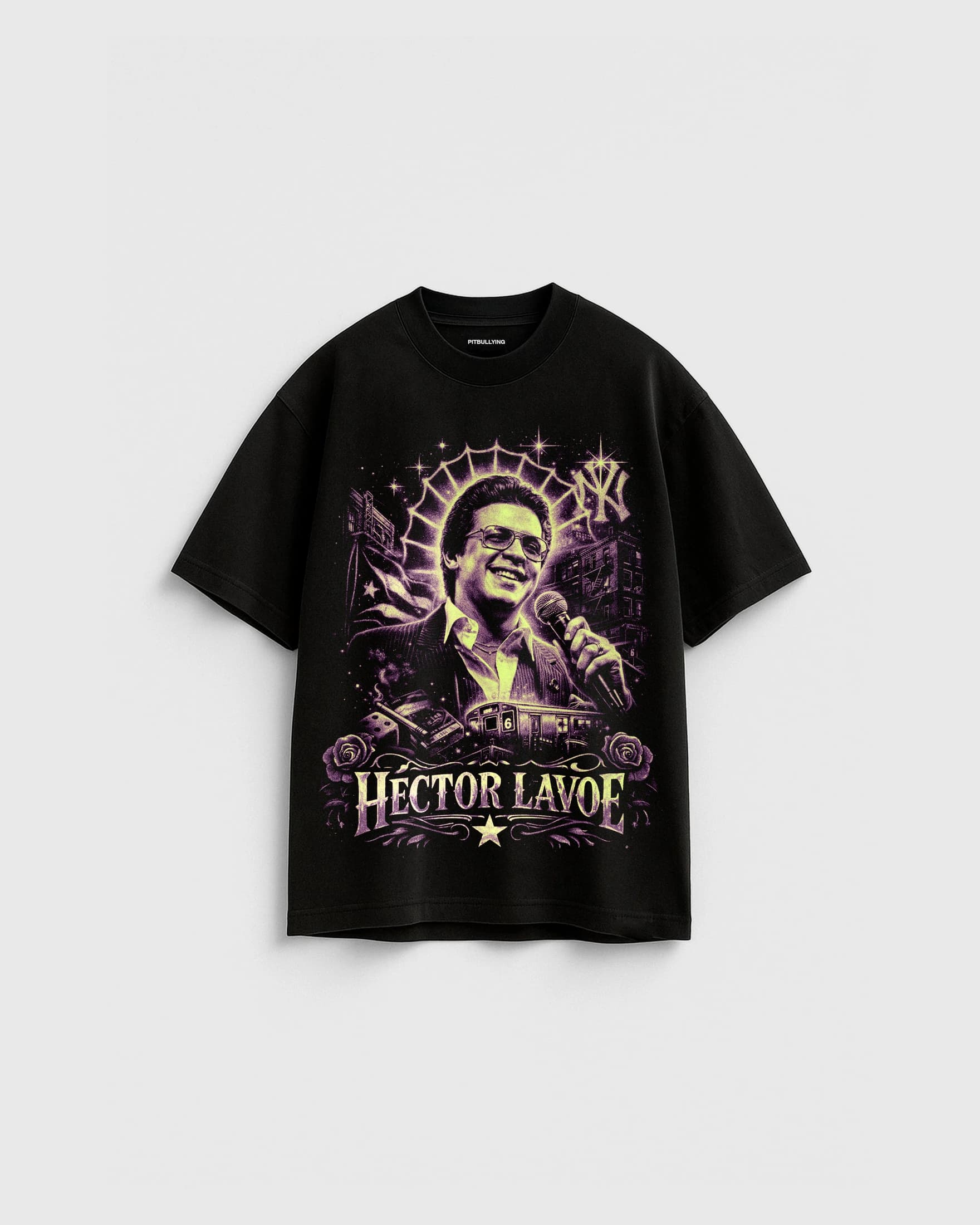 Camiseta Oversize Negra Héctor Lavoe - imagen 2