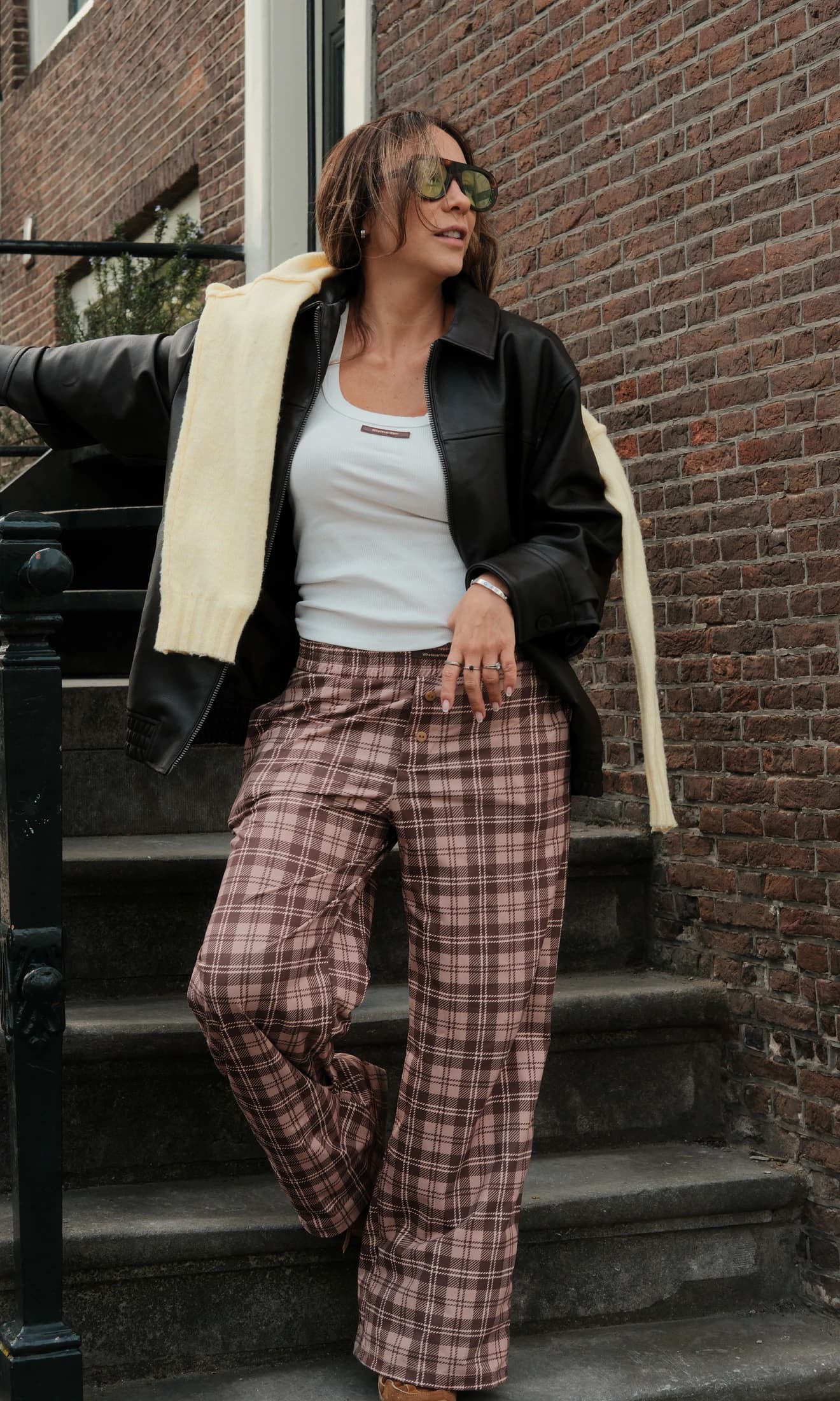 Set Pantalon London Mocha Plaid - imagen 2