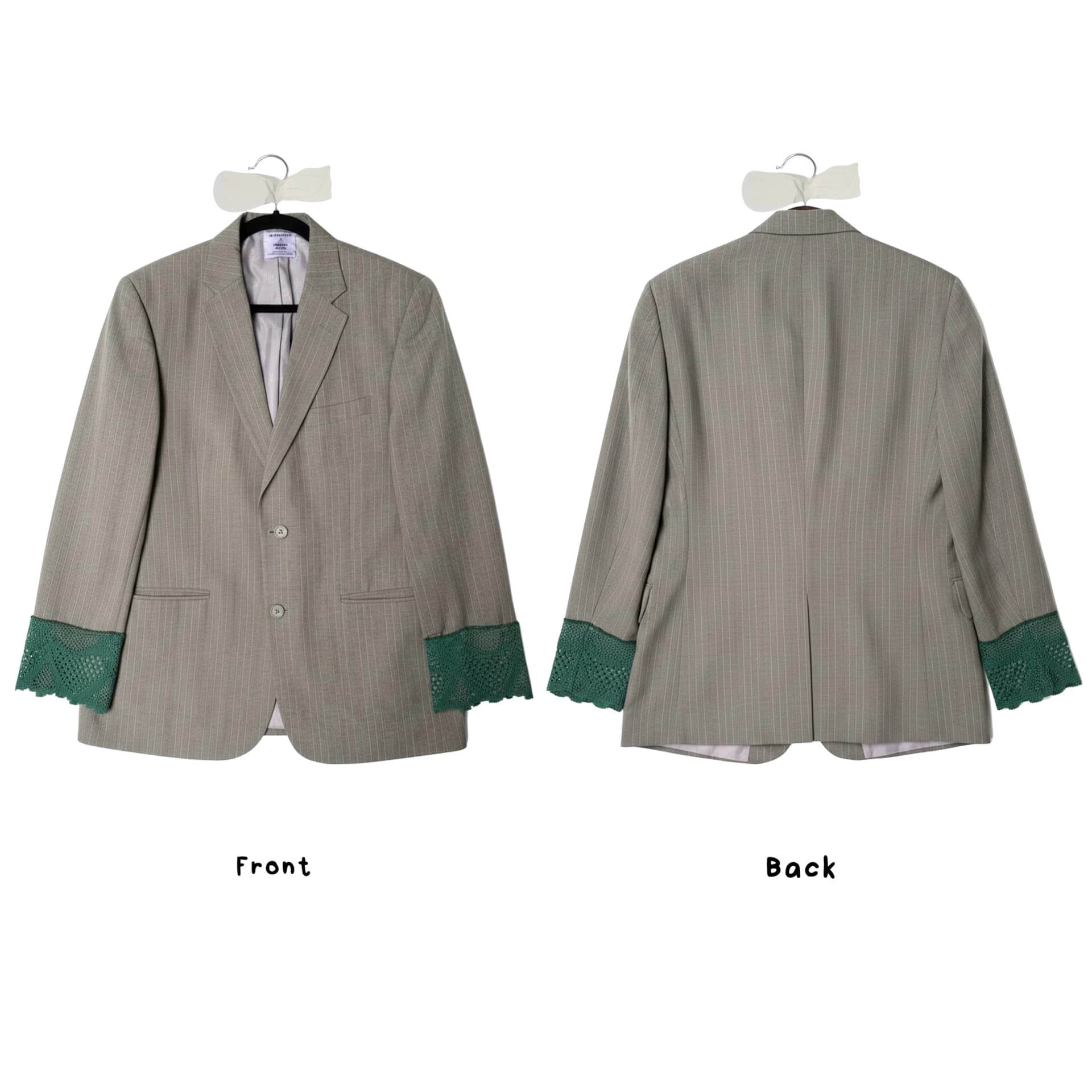 Upcycled Blazer w/ Lace - imagen 4