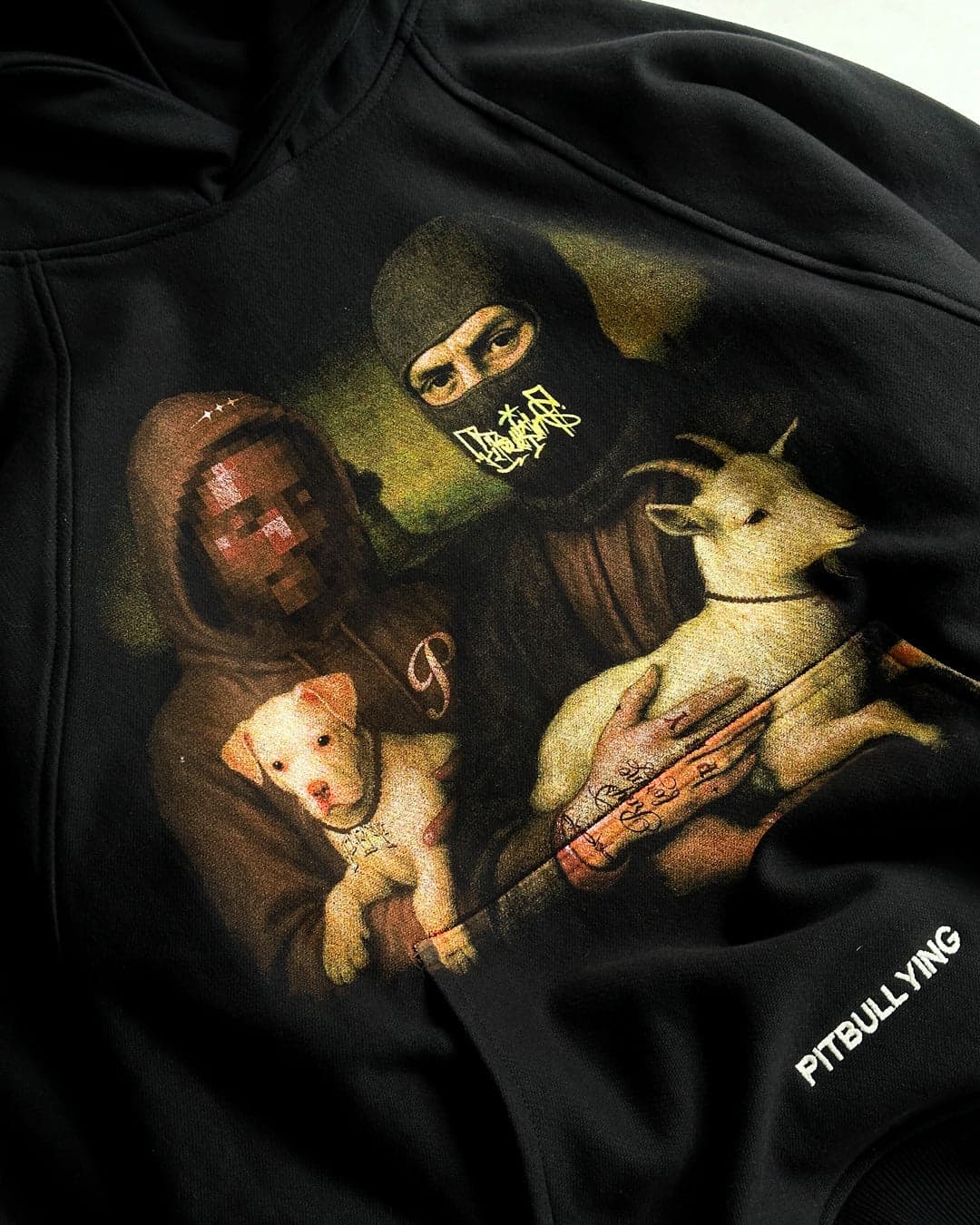 HOODIE OVERSIZE Goat Negro - imagen 3