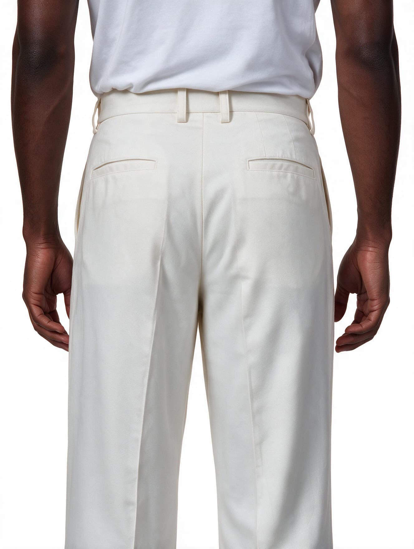 Pantalón beige con pretina cruzada - imagen 5