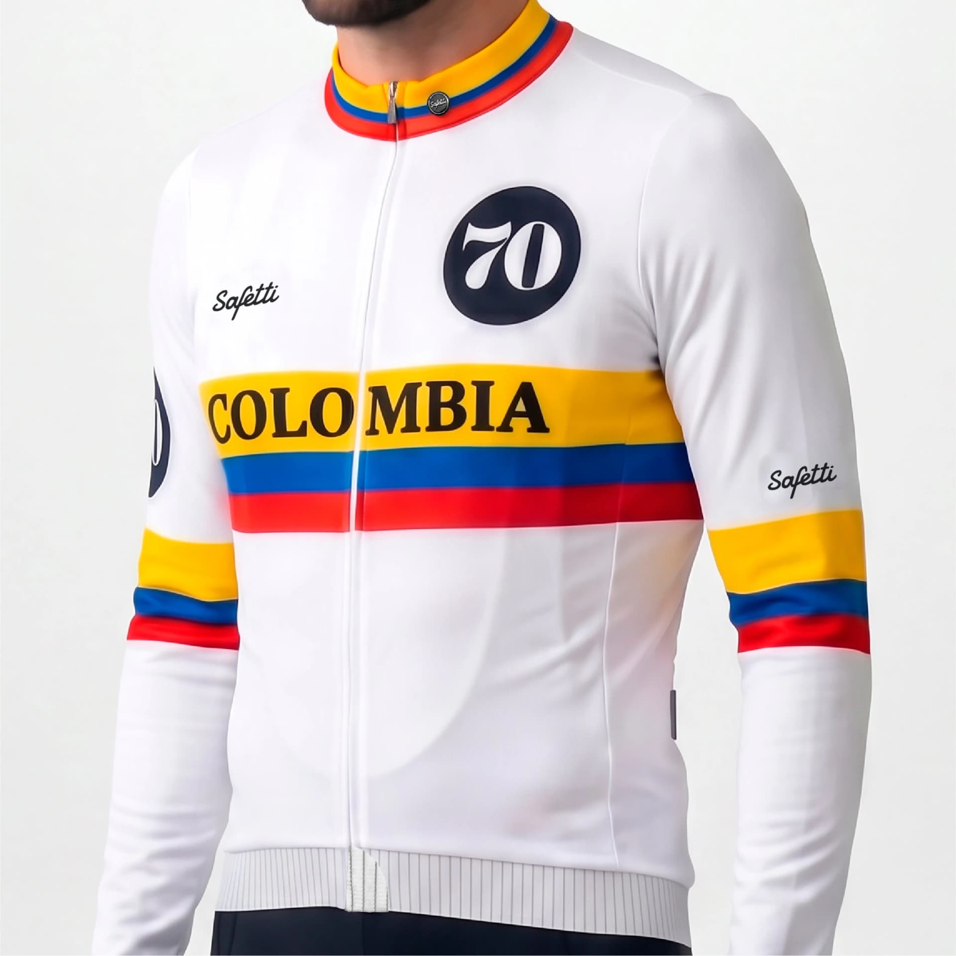 CAMISA CICLISMO MANGA LARGA COLOMBIA COCHISE 70 PARA HOMBRE - imagen 4