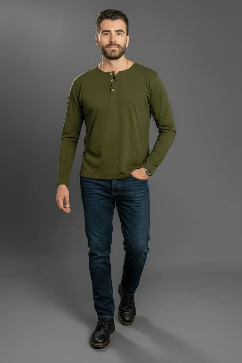 Camiseta Manga Larga con Botones - imagen 6
