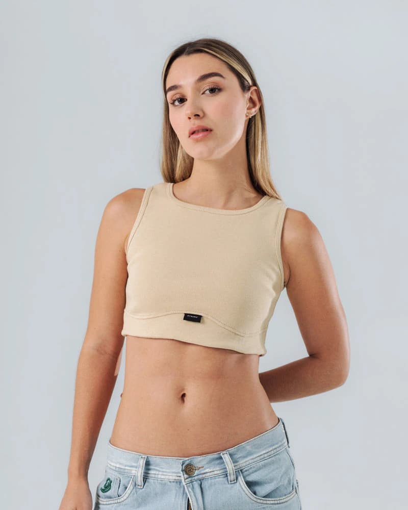 Crop Top Basic Arena - imagen 1