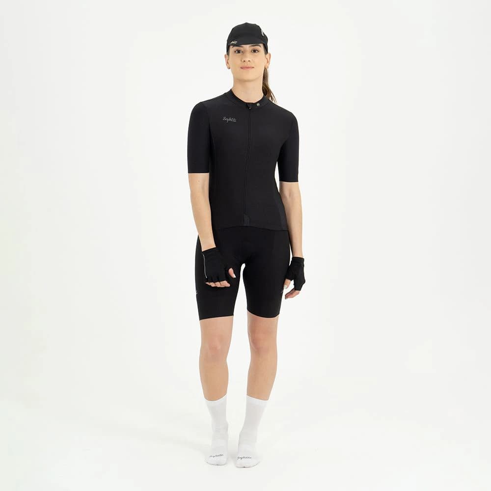 CAMISA CICLISMO MANGA CORTA VERONA NERO PARA MUJER - imagen 1