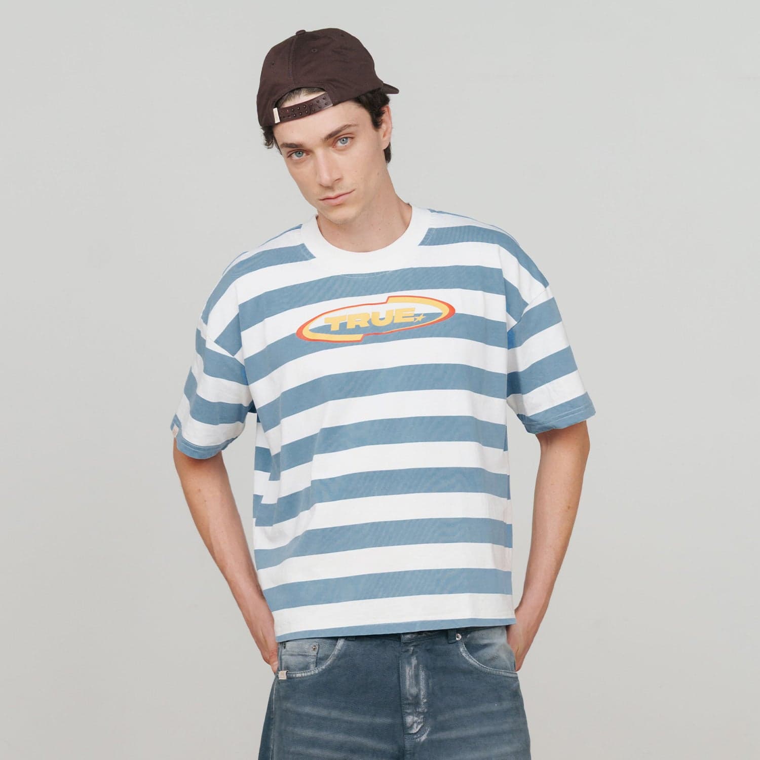Racing Stripes Boxy Tee - Blue - imagen 3