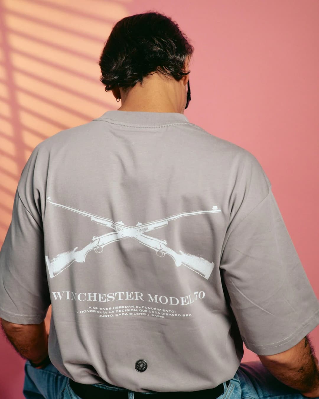 MODEL 70 OVERSIZED T-SHIRT — GREY - imagen 4