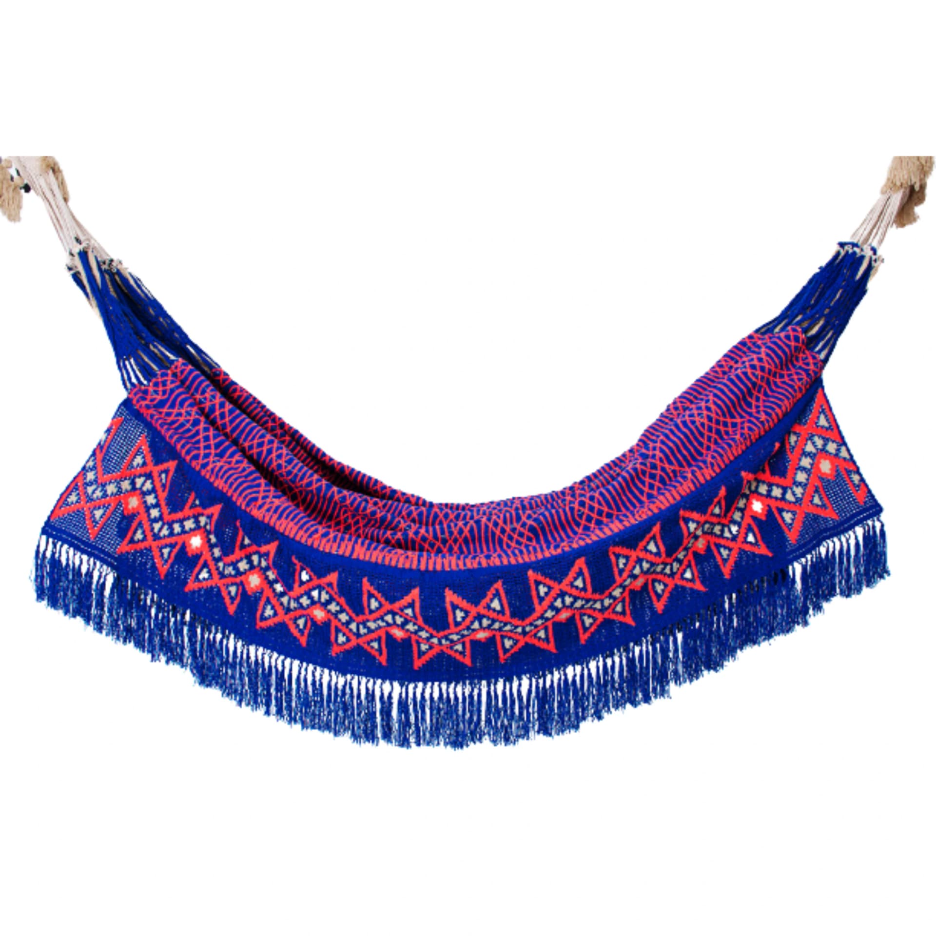 Hamaca Wayuu Azul/Coral
