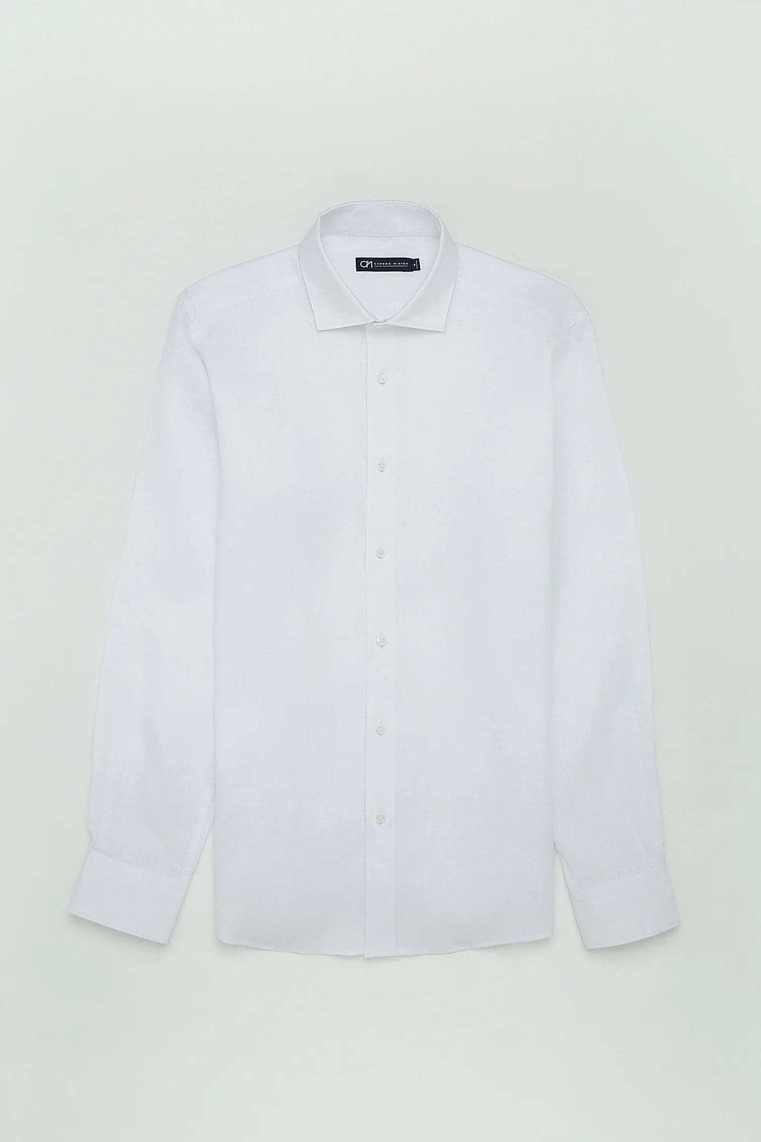 Camisa Button Under Lino Blanco