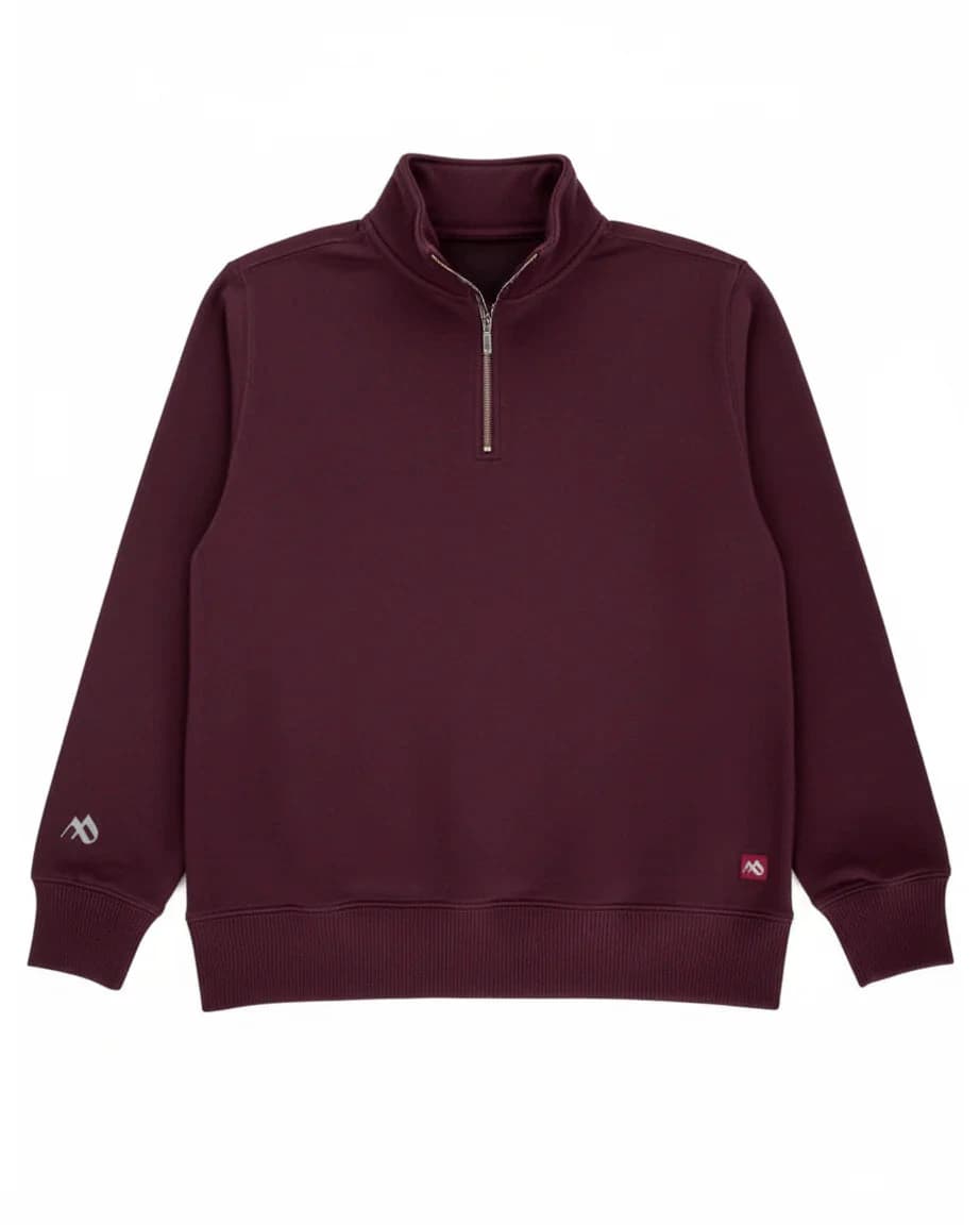 Buzo cuello alto mujer Vinotinto Burdeos - imagen 3