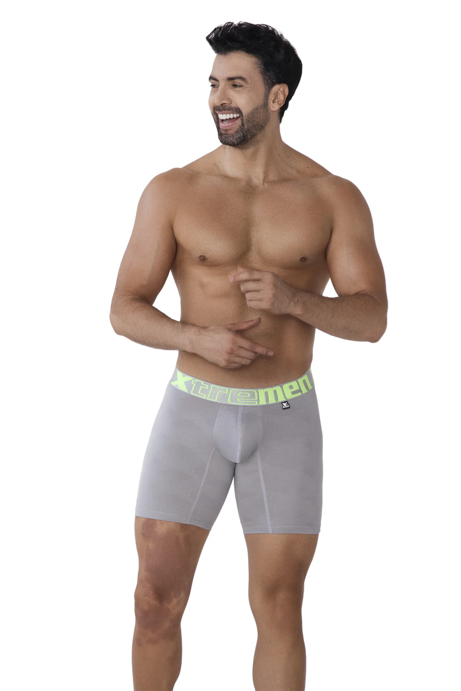 BOXER JACQUARD ONDAS GRIS CLARO - imagen 1