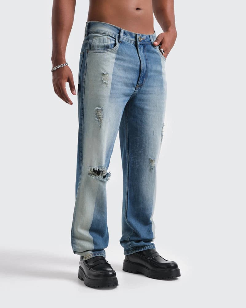 Jeans Azul Regular Distressed - imagen 3