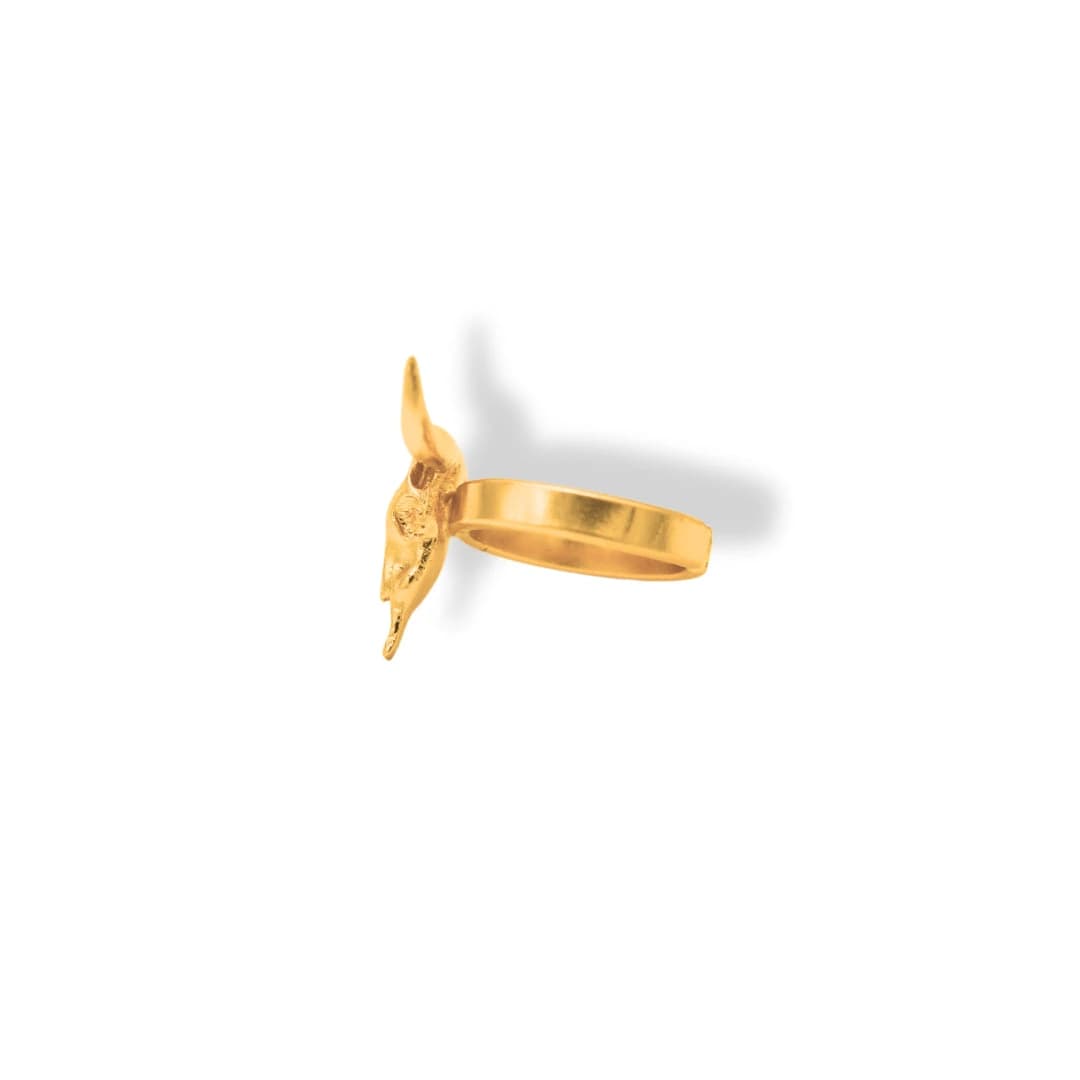 Anillo con cráneo bovino grande - imagen 2