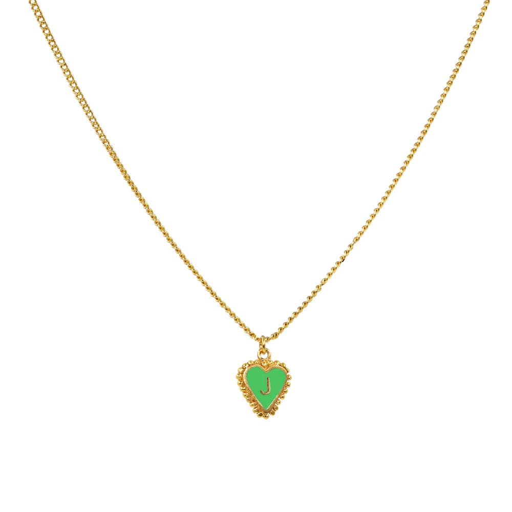 Cadena 1 Letra Heart Verde - imagen 3