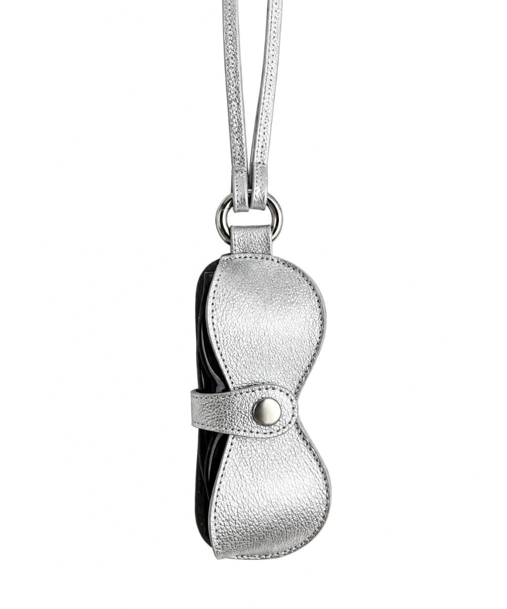 Charm Portagafas en Cuero Plateado - imagen 1