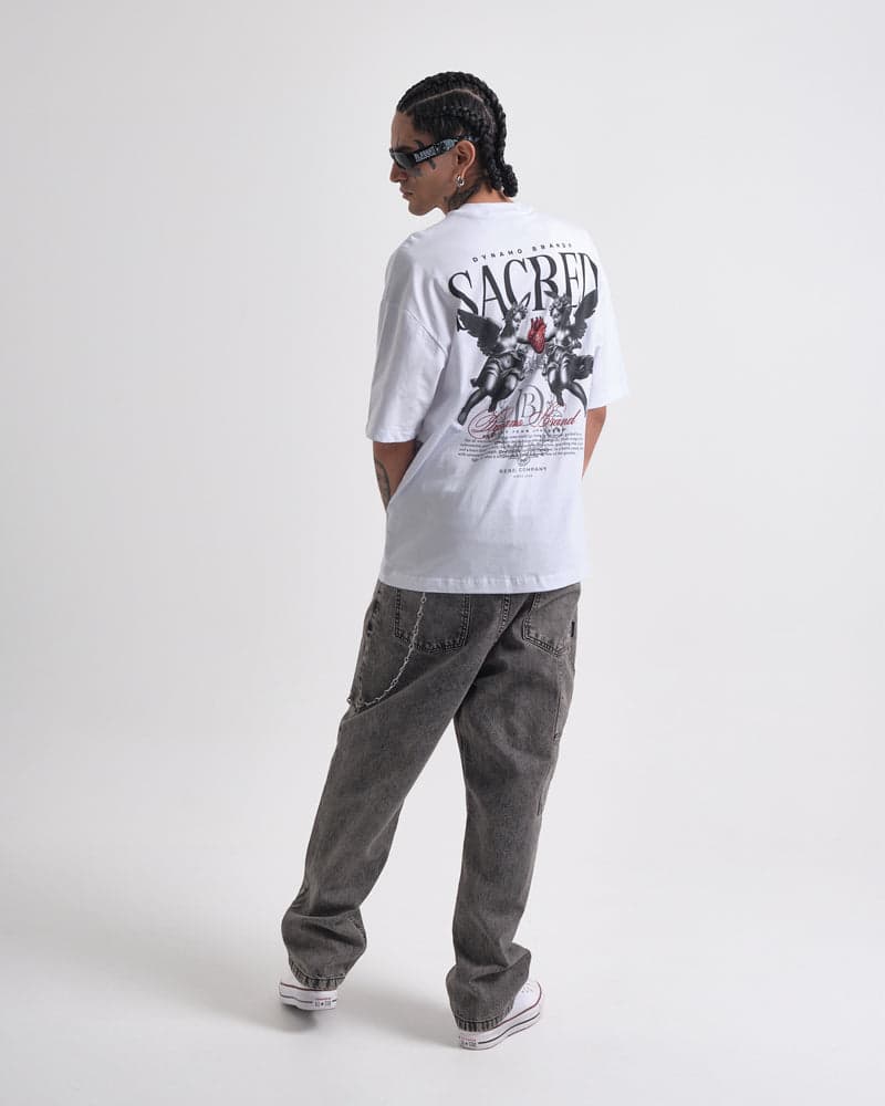 Camiseta Blanca Oversize Sacred Cherub - imagen 8