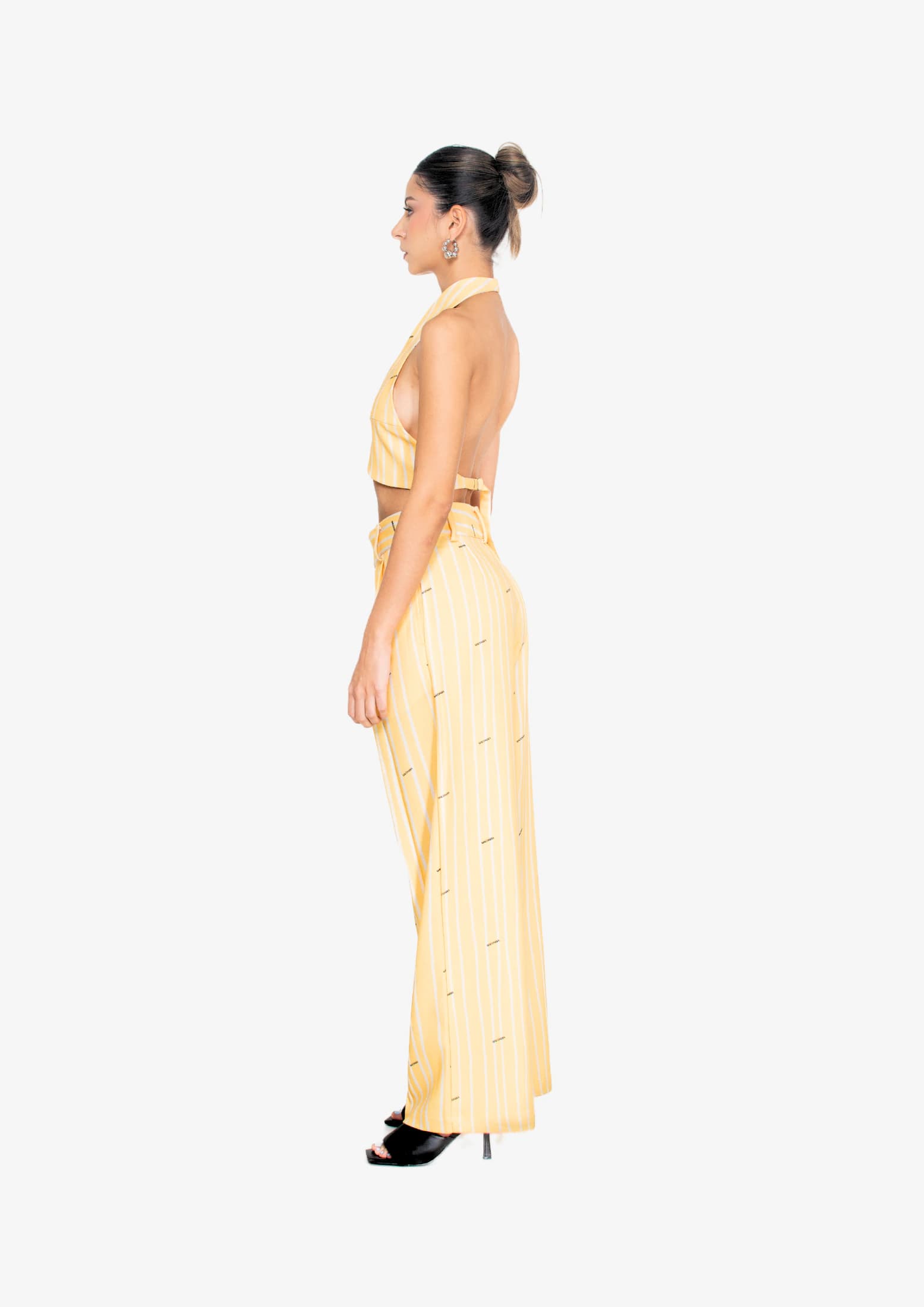Yellow Stripes Halter top - imagen 3
