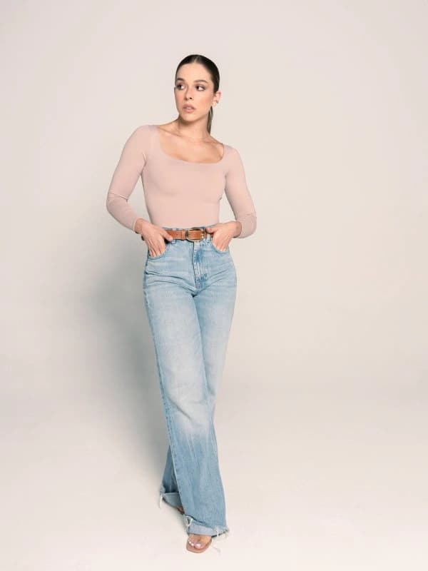 BodySuit Long Sleeve Almond - imagen 3
