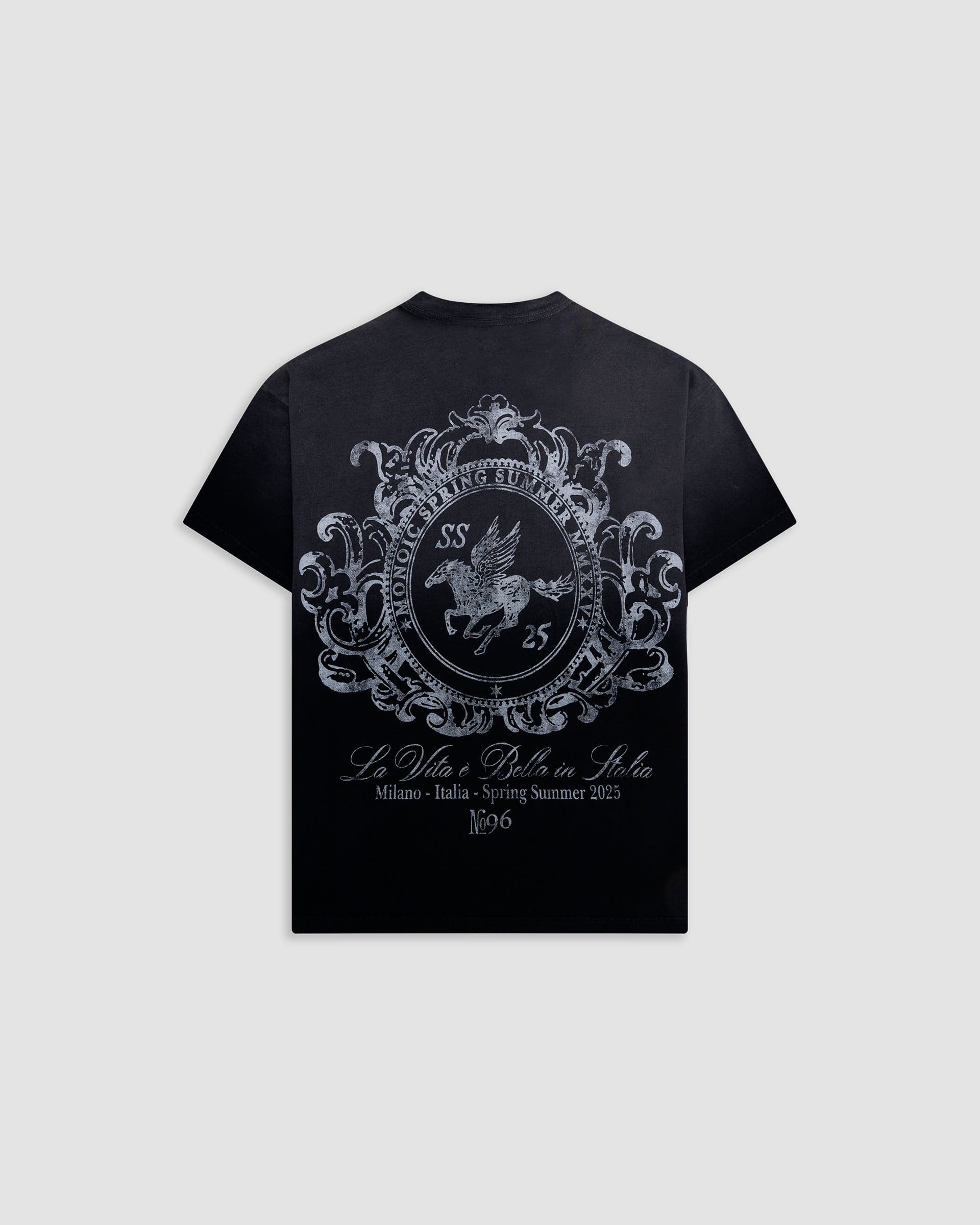 Camiseta Oversized Cavallo - Negro Desgastado