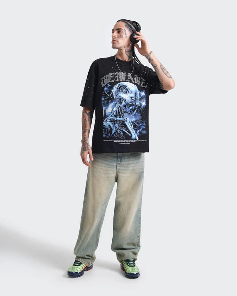 Camiseta Negra Oversize Code X - imagen 8