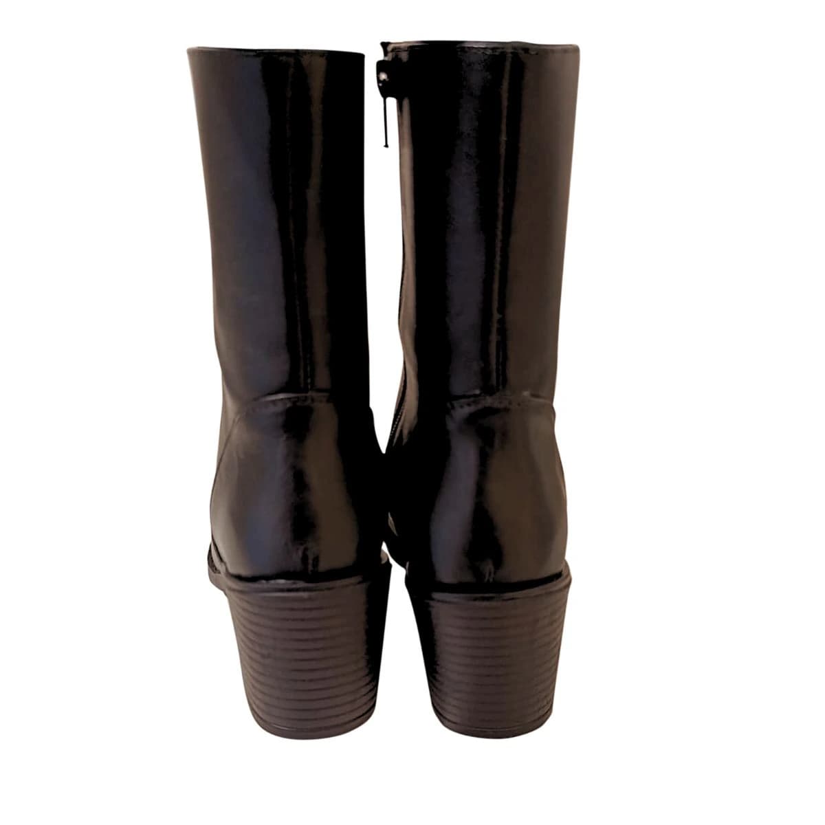 Botas Essential Caña Media Cuero Negro Mujer - imagen 4